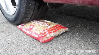 Crushing Crunchy & Soft Things by Car! - EXPERIMENT Rainbow Pinata vs Car