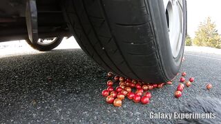 Crushing Crunchy & Soft Things by Car! - EXPERIMENT Rainbow Pinata vs Car