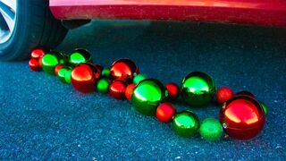 Crushing Crunchy & Soft Things by Car! - EXPERIMENT Christmas Ornaments vs Car