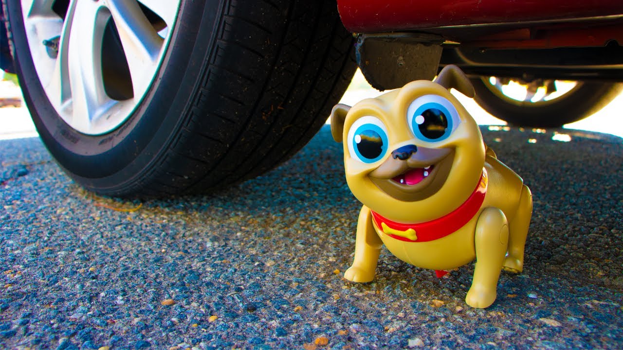 Crushing Crunchy Soft Things By Car Toy Dog Vs Car