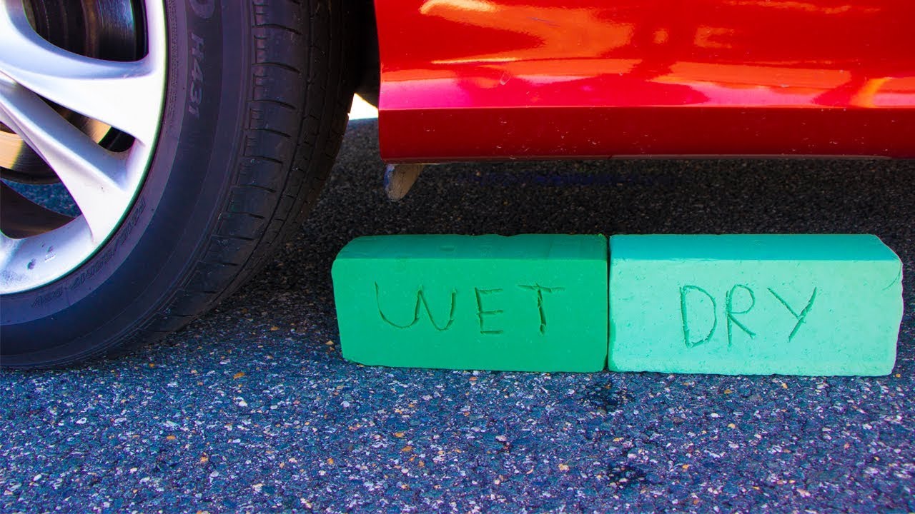 Crushing Crunchy & Soft Things by Car! EXPERIMENT Floral Foam vs Car