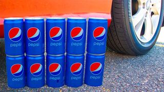 Crushing Crunchy & Soft Things by Car! - Pepsi Cans vs Car