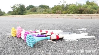 Crushing Crunchy & Soft Things by Car! - Coke + Balloons vs Car