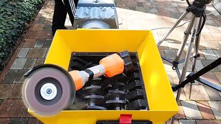 Operated Angle Grinder vs Shredder! Amazing Experiment!