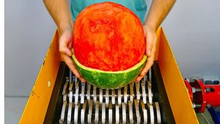 Watermelon vs Shredding Machine