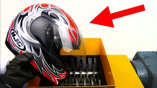 WHAT HAPPENS IF YOU DROP A HELMET INTO THE SHREDDING MACHINE?