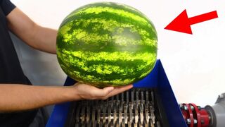 FAST SHREDDER VS BIG WATERMELON! AMAZING EXPERIMENT!