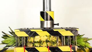 PINEAPPLE BETWEEN NAIL BEDS (HYDRAULIC PRESS EXPERIMENT)