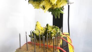 PINEAPPLE BETWEEN NAIL BEDS (HYDRAULIC PRESS EXPERIMENT)