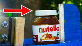 Smashing Nutella with Kinetic Splitter! Amazing Video!