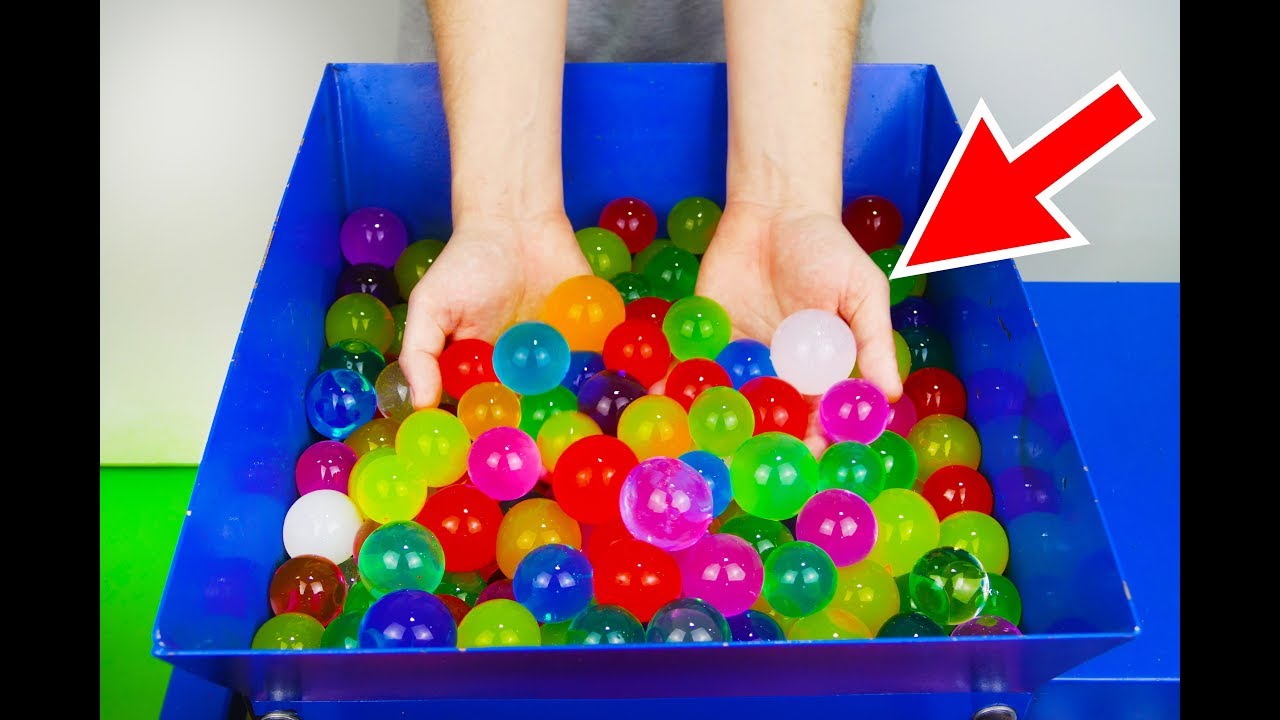 SHREDDING 100 GIANT ORBEEZ! AMAZING VIDEO!