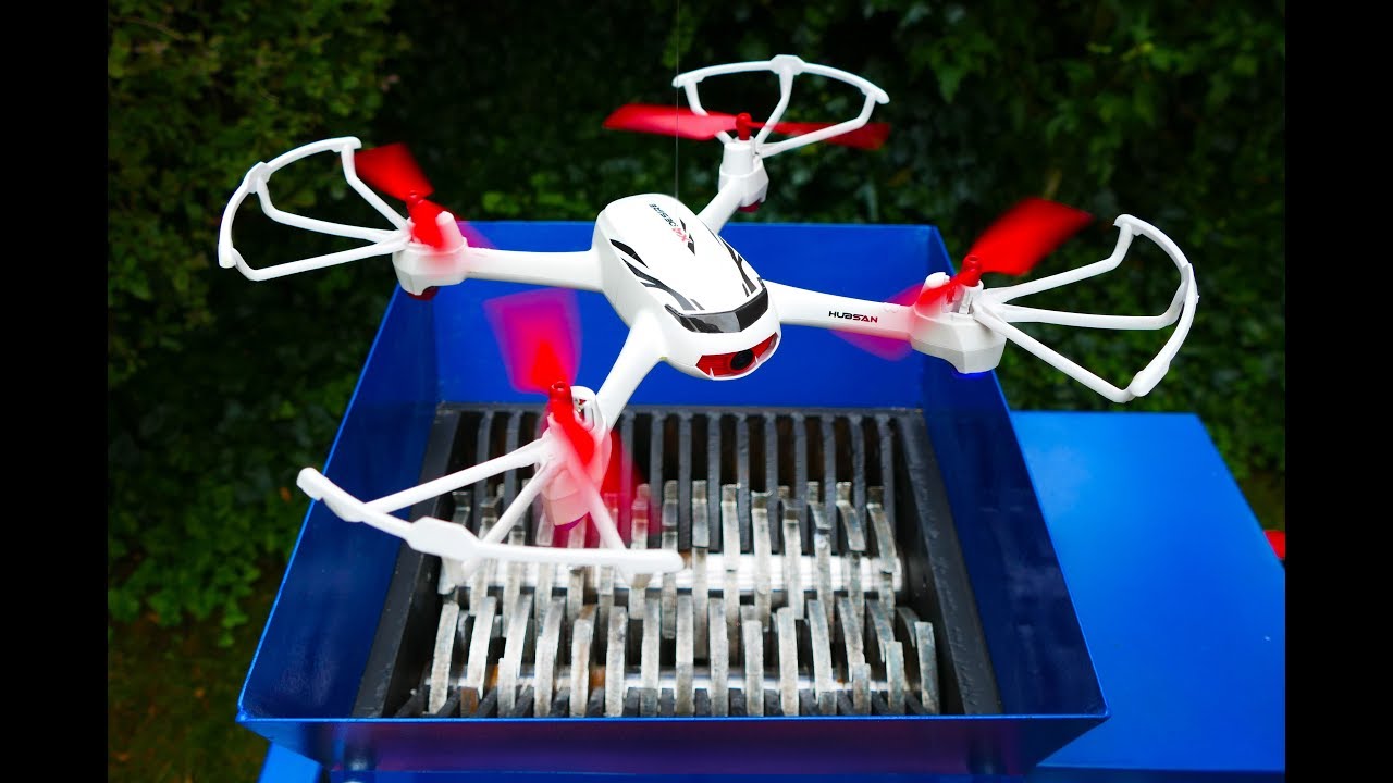 DRONE FLYING INTO THE SHREDDING MACHINE