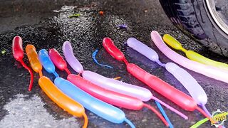 Crushing Crunchy & Soft Things by Car! EXPERIMENT: Car vs Coca Cola, Candy Toys Balloons