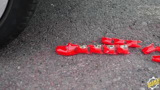 Crushing Crunchy & Soft Things by Car! EXPERIMENT: Car vs Coca Cola, Candy Toys Balloons