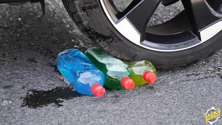 Crushing Crunchy & Soft Things by Car! EXPERIMENT: Car vs Coca Cola, Candy Toys Balloons