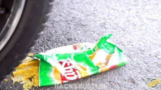 Experiment Car vs Lays Chips & Food | Crushing Crunchy & Soft Things by Car!