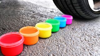 Experiment Car vs Colors Paint | Crushing Crunchy & Soft Things by Car!