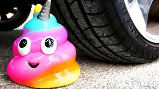 Experiment Car vs Unicorn Toy | Crushing Crunchy & Soft Things by Car!