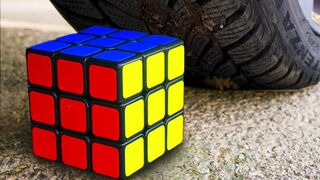 Experiment Car vs Rubik's Cube, Candy Ice Cream | Crushing Crunchy & Soft Things by Car