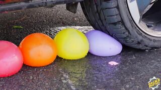 Crushing Crunchy & Soft Things by Car! - EXPERIMENT: CAR vs WATER BALLOONS
