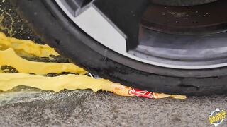 Crushing Crunchy & Soft Things by Car! - EXPERIMENT: COCA COLA BALLOONS vs CAR vs FOOD
