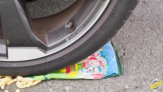 Crushing Crunchy & Soft Things by Car! - EXPERIMENT: BALLOONS vs CAR vs FOOD