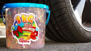 Crushing Crunchy & Soft Things by Car! - EXPERIMENT: GIANT SLIME vs CAR vs FOOD