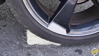 Crushing Crunchy & Soft Things by Car! - EXPERIMENT: CAR VS SOCCER BALLS