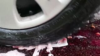 Crushing Crunchy & Soft Things by Car! EXPERIMENT: Car vs Coca Cola, Fanta, Mirinda Balloons 6