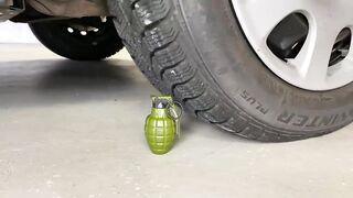 Crushing Crunchy & Soft Things by Car! EXPERIMENT: Car vs Grenade