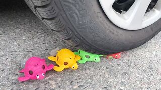 Crushing Crunchy & Soft Things by Car! EXPERIMENT: Car vs Long Balloons, Orbeez, Jelly