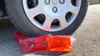Crushing Crunchy & Soft Things by Car! EXPERIMENT: Car vs Red Jelly
