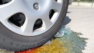 Crushing Crunchy & Soft Things by Car! EXPERIMENT: Car vs Color Water
