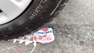 Crushing Crunchy & Soft Things by Car! EXPERIMENT: Car vs Coca Cola & M&M 2