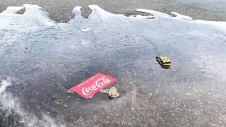 Crushing Crunchy & Soft Things by Car! EXPERIMENT: Car vs Coca Cola in Condom 2