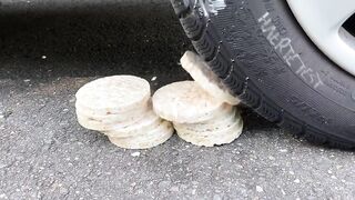 Crushing Crunchy & Soft Things by Car! EXPERIMENT: Car vs Slime Piping Bags 2