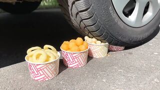 Crushing Crunchy & Soft Things by Car! EXPERIMENT CAR vs JELLY