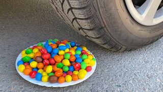 Crushing Crunchy & Soft Things by Car! - EXPERIMENT: CAR VS M&M Candy