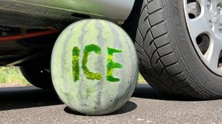 Crushing Crunchy & Soft Things by Car! EXPERIMENT: ICE WATERMELON VS CAR
