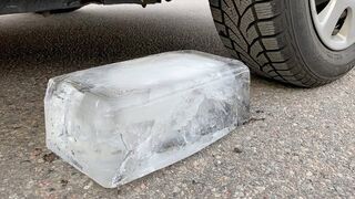 Crushing Crunchy & Soft Things by Car! EXPERIMENT: GIANT ICE VS CAR