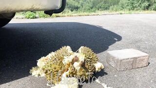 Crushing Crunchy & Soft Things by Car! EXPERIMENT: Car vs Durian