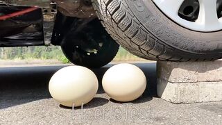 Crushing Crunchy & Soft Things by Car! EXPERIMENT: CAR VS GIANT EGGS
