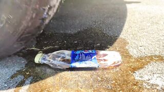 Crushing Crunchy & Soft Things by Car! Experiment Car vs Coca Cola, Fanta, Mirinda Balloons