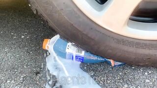 Crushing Crunchy & Soft Things by Car! EXPERIMENT: Car vs Slime Piping Bags