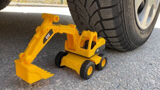 Crushing Crunchy & Soft Things by Car! EXPERIMENT: Car vs Excavator Toys