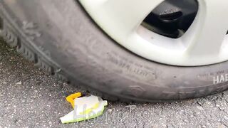 Crushing Crunchy & Soft Things by Car! EXPERIMENT: Car vs Coca Cola, Fanta, Mirinda Balloons