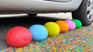 EXPERIMENT: Car vs Orbeez Balloons - Crushing Crunchy & Soft Things by Car!