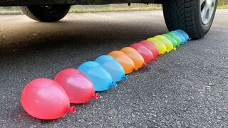 EXPERIMENT: Car vs Water Balloons 3 - Crushing Crunchy & Soft Things by Car!