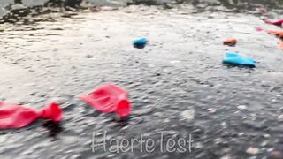 EXPERIMENT: Car vs Water Balloons 3 - Crushing Crunchy & Soft Things by Car!