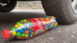 EXPERIMENT: Car vs Coca Cola M&M - Crushing Crunchy & Soft Things by Car!